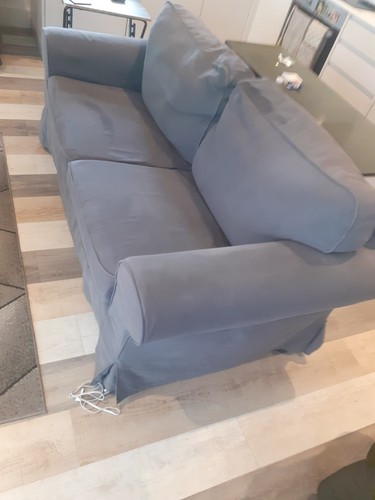 Grey fabric seater sofa - grey,