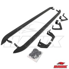 MATTE BLACK SIDE BARS TRAPEZOID SIDE BARS STEP FOR FORD TRANSIT CUSTOM LWB 13-22