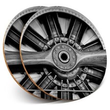 2 x Coasters bw - Vintage