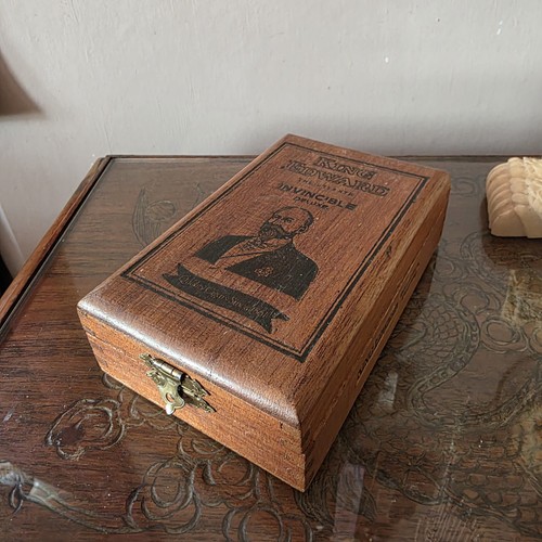 Wooden cigar box - box, edward