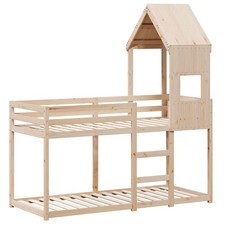 Bunk Bed with Roof Kids Twin