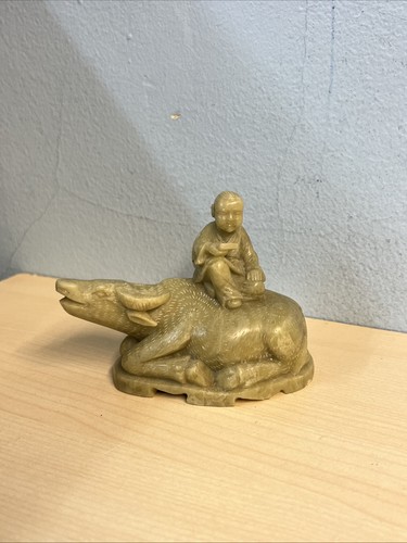 Antique carved soapstone - antique,