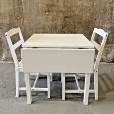 White IKEA Drop Leaf Dining
