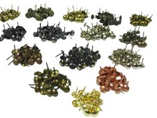 UPHOLSTERY NAILS TACKS PINS Studs in 28 Colour DECORATIVE Finishes for Furniture