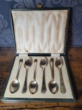 6 Silver plate spoons