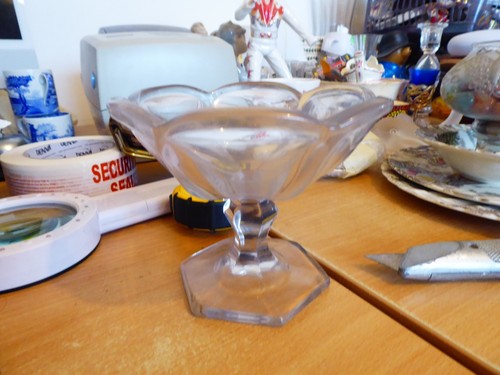 Chippendale glass vintage - , dish