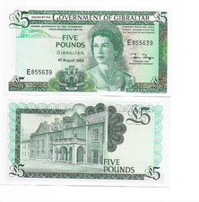 Gibraltar 5 Pounds 1988 UNC P21