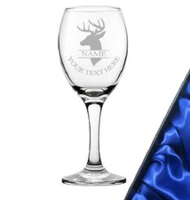 ANY NAME MESSAGE Engraved Personalised Wine Glass Birthday Christmas Gift 1