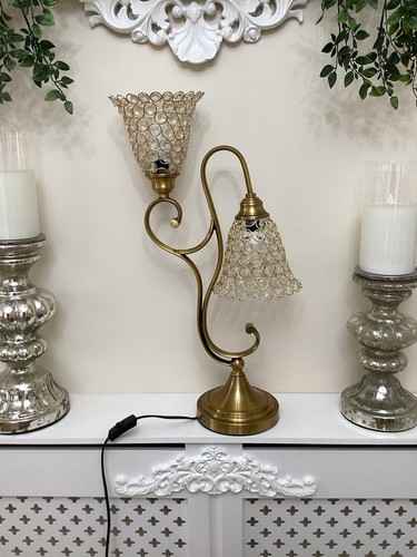 Tall gold table lamp - tall,