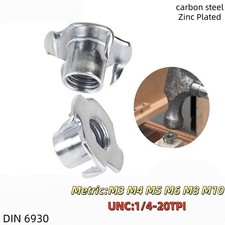 T Nuts Four 4 Pronged Tee Nuts