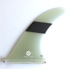 Koalition California Longboard Fin 9 inch Clear Black Stripes New Surfboard