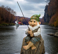 Naughty Gnome Garden Statue /