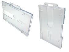 Badge Buddy ID Card Holder Enclosed ID Pass Badge Holds Two ID Card Holder