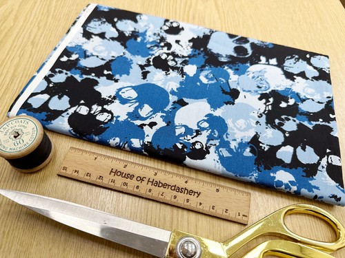 Fabric remnant blue jungle - fabric,