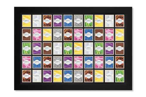 Black trading card frame - 50,