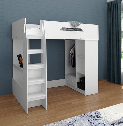 Single high sleeper bed with - bed,