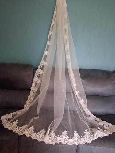 Ivory wedding veil tier - ivory,