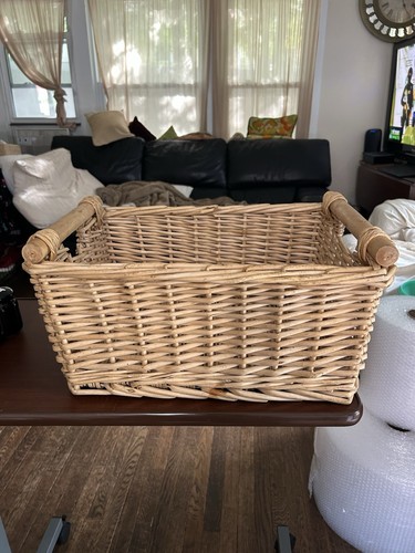 Large wicker basket - with, two