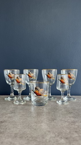 Vintage flying pheasant gold - flying,