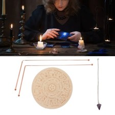 Dowsing Rods Kit Copper Divining Rod Pendulum Pendant Divination Mat For Ghost