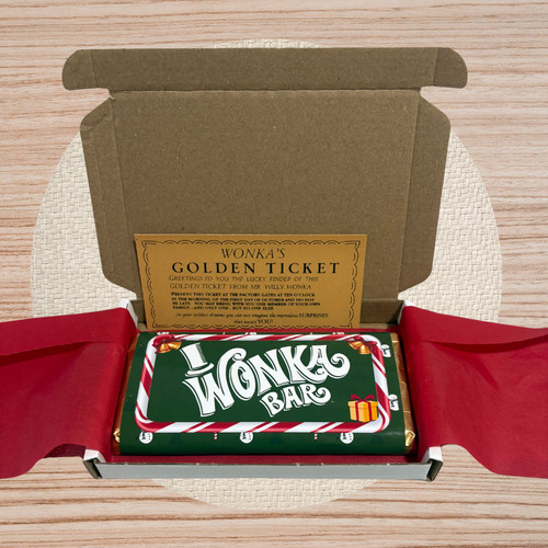 Christmas wonka chocolate bar - wonka,