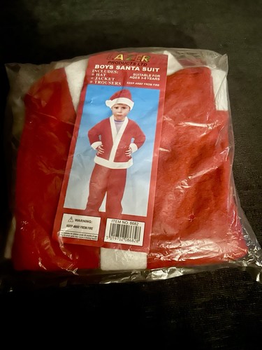 Boys santa suit with hat - santa,