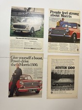 Job Lot 4x Original 1970’s Austin 1100 1300 GT Magazine Adverts Man Cave Retro