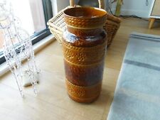 West German Bay 660-40cm Brown/Mustard Vase / Stick Holder