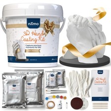 ® 3D Hand Casting Kit Gift Set - Fun & Skin-Safe Hand Moulding Kit Couple,