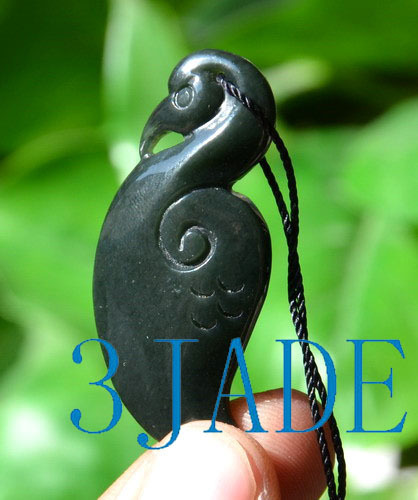 Nephrite jade manaia pendant - nephrite,