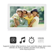 12In Digital Photo Picture Frame Album Clock Music Player with Remote Control EU