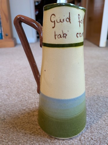 Torquay ware jug boat - boat, scene