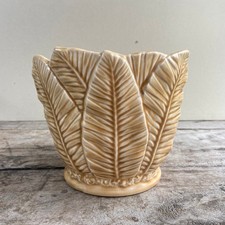Vintage Sylvac Beige Fern Leaf Planter 3715 Vintage Plant Pot