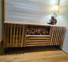 Solid Wood TV Stand Rustic