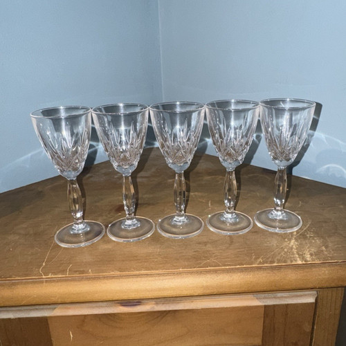 Set clear cut glass - set, of