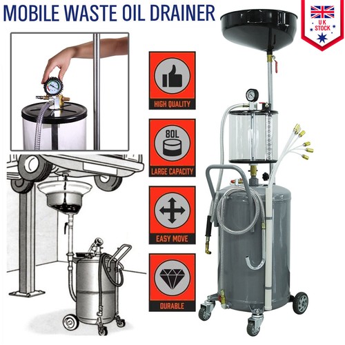 Mobile 80l waste oil - oil, drainer