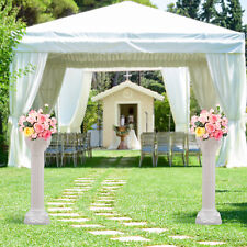 2PCS Plastic White Wedding Party Roman Pillar Artistic Roman Column Statue