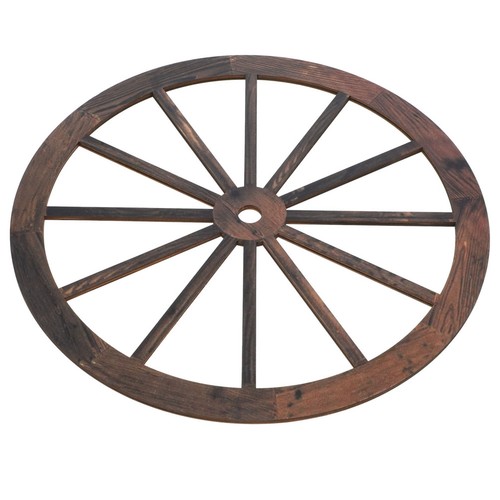 Vintage wooden wagon wheel - vintage,