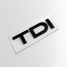 TDI Audi VW Rear Boot Tailgate Gloss Black Car Badge 3D Adhesive Genuine