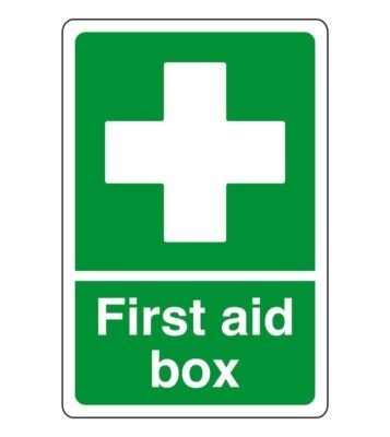 First aid box - -, sign