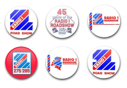 25mm button badges x6 radio - 1",