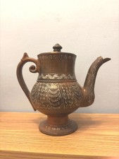 Rare Antique/Vintage Terracotta Clay Teapot Of Possibly Middle Eastern Origin