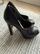 PRADA Women's Party High Heel Shoes Size EUR 37 And UK 4.5 Black
