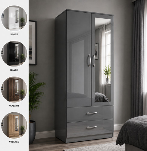 Modern wooden wardrobe door - wardrobe, 2