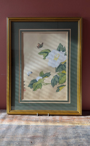 Vintage chinese silk painting - chinese,