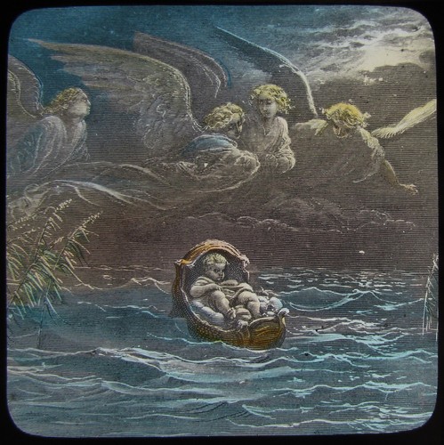 Glass magic lantern slide - magic,