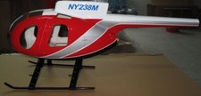 Roban 600 size MD500D police red painting RC helicopter scale KIT Fuselage