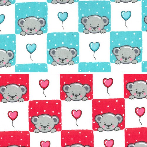 Polycotton fabric teddy - teddy, bear