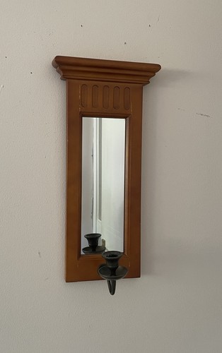 Vintage mirrored candle holder - candle,