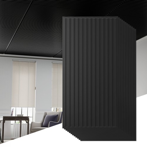 Pack pvc slat wall panels - 12-pack,